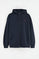 Marineblauwe hoodie met rits en geborduurd Rigby Go-logo