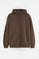 Sudadera de cremallera marrón con capucha y bordado Rigby Go