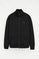 Black high-neck zip-up sweatshirt with Rigby Go embroidery
