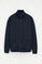 Sudadera azul marino con cremallera y cuello alto con bordado Rigby Go