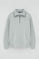 Sweat bleu gris avec une coupe ample à col zippé et broderie Rigby go