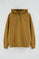 Sweat moutarde avec capuche, fermeture éclair et broderie Rigby Go