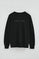 Sweatshirt preta com decote redondo e bordado Established 2012 Polo Club