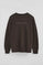 Dark-chocolate round-neck sweatshirt with Established 2012 Polo Club embroidery
