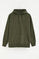 Sudadera verde militar de corte relajado con capucha y botones Polo Club