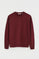 Sudadera boxy granate con cuello redondo y bordado Rigby Go