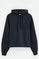 Felpa blu marino regular fit e cappuccio con ricamo Rigby Go