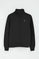Sudadera negra con media cremallera y bordado Rigby Go