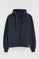 Marineblauwe hoodie met rits en geborduurd Rigby Go-logo