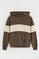 Felpa marrone boxy con cappuccio e ricamo Polo Club