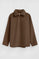 Sudadera polar marrón de corte regular con cuello alto y cremallera Polo Club