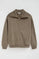 Sudadera color topo con cremallera metálica Polo Club