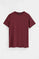 Camiseta granate de manga corta con bordado Rigby Go