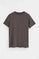 Asphalt-grey short-sleeve T-shirt with Rigby Go embroidery