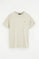 Camiseta beige de manga corta con bordado Rigby Go