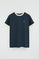Camiseta azul marino con contrastes y bordado Rigby Go