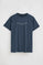 Camiseta azul denim con bordado Established 2012 Polo Club