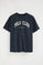 T-shirt bleu marine à la coupe ample avec logo Polo Club en sergé