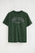 Camiseta verde botella de corte holgado con logo en sarga Polo Club