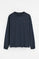 Navy-blue long-sleeve T-shirt with Rigby Go embroidery
