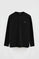 Camiseta negra de cuello panadero con bordado Rigby Go