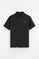 Polo noir à coupe regular avec broderie Rigby Go