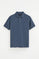 Polo blu denim regular fit con ricamo Rigby Go