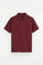 Polo grená de corte regular com bordado Rigby Go