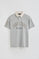 Polo gris chiné à manches courtes avec motif en sergé Polo Club