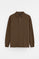 Polo marron à manches longues avec broderie Ribgby Go