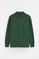 Polo vert bouteille à manches longues avec broderie Ribgby Go
