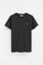 Camiseta negra de corte regular con bordado Rigby Go