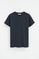 Navy-blue regular-fit T-shirt with Rigby Go embroidery