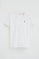 Camiseta blanca de cuello de pico con bordado Rigby Go