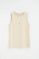 Camiseta sin mangas beige con bordado Rigby Go