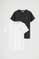 Pack donna con due magliette in bianco e nero regular fit con ricamo Rigby Go