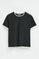 Camiseta gris vigoré oscuro de acabado doble y logo Polo Club