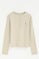 Camiseta beige de canalé con cuello panadero y bordado Rigby Go