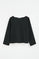 Camiseta negra de cuello barco con logo Polo Club
