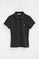 Kurzärmliges Poloshirt in schmaler Passform mit Rigby Go Stickerei schwarz
