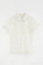 Polo ecrù a maniche corte slim fit con ricamo Rigby Go