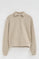 Polo beige à manches longues en maille douce avec boutons Polo Club