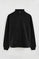 Sudadera polar negra con cuello alto y bolsillo canguro Polo Club