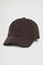 Gorra marrón oscuro vigoré en mezcla de lana con logo metálico Polo Club