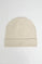 Berretto beige in filo misto lana con logo Rigby Go