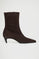 Dark-brown cow suede ankle boots Polo Club Leane
