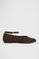 Dark-brown cow suede ballerina flats Polo Club Matilda