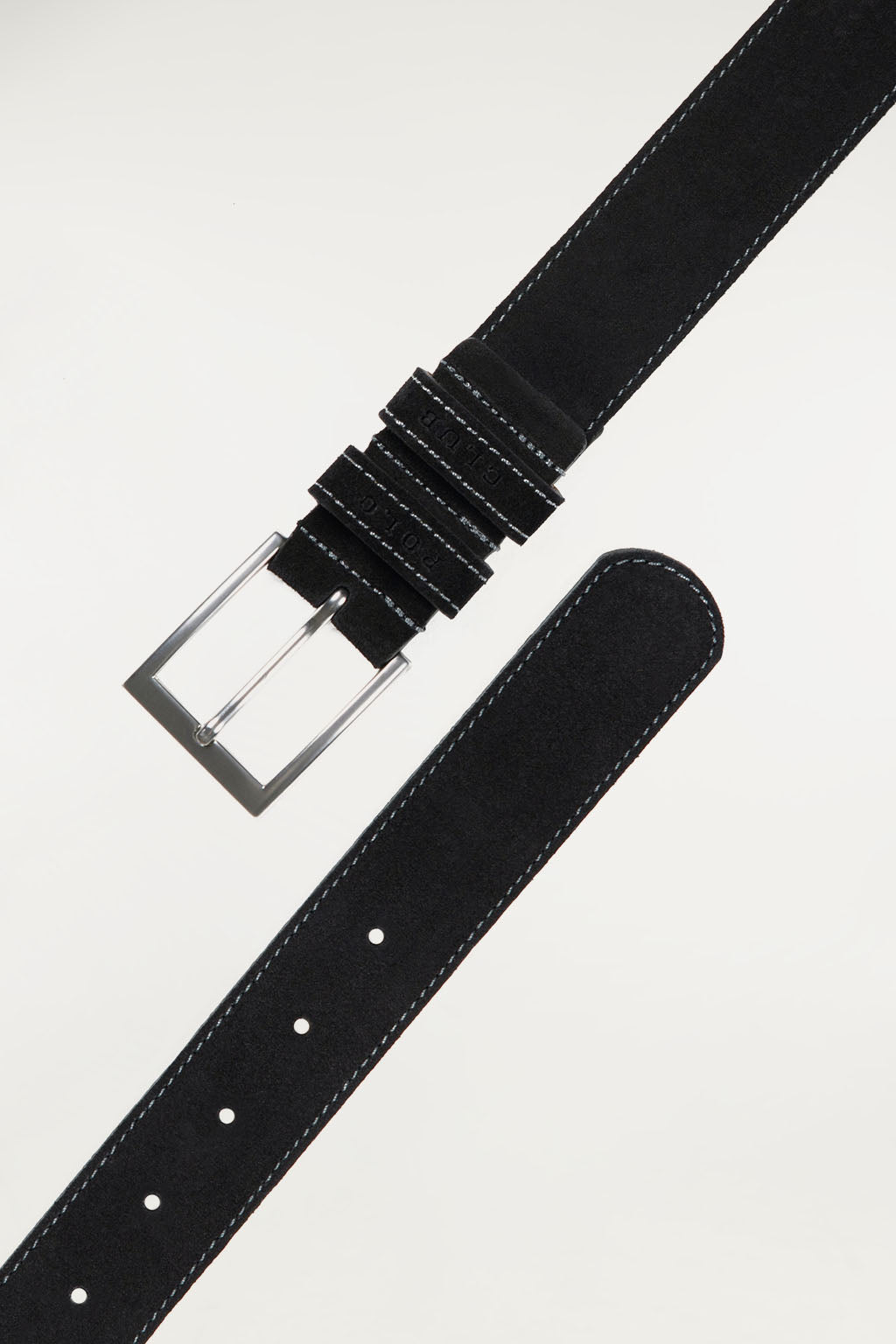 Cinturón serraje negro  | HOMBRE  | POLO CLUB