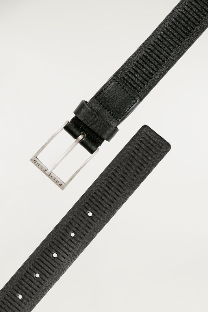 Cinturón cuero negro | HOMBRE  | POLO CLUB