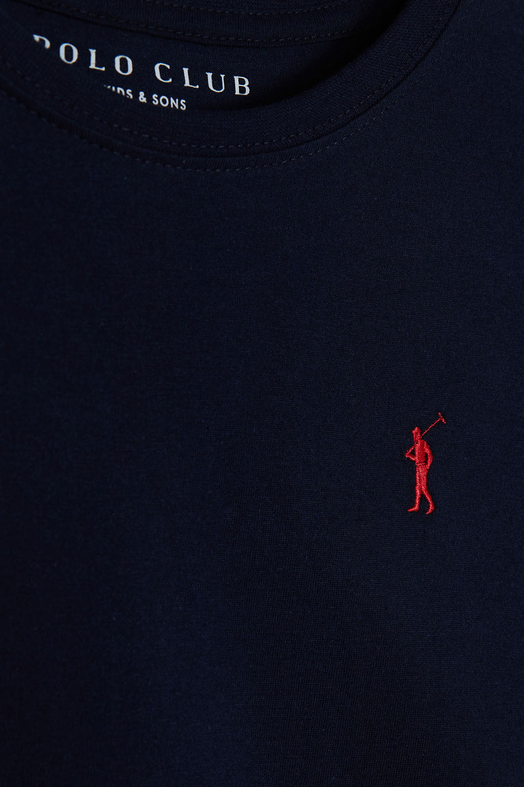 Camiseta azul marino con pequeño logo bordado | NIÑOS | POLO CLUB